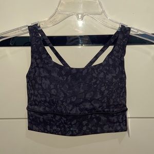 Lululemon NWT Black Camo Energy Long Line Bra